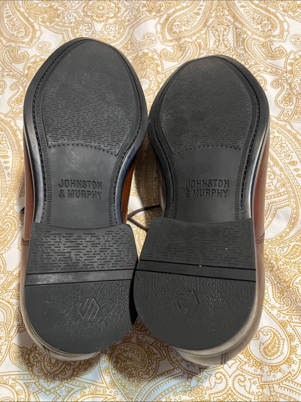 Johnston & Murphy Brown Leather Derby Shoes - Picture 7 of 8